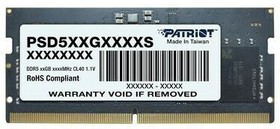 Фото 1/3 Память Patriot 16Gb DDR5 4800MHz (1*16Gb) SO-DIMM PSD516G480081S RTL PC5-38400 CL40 260-pin 1.1В dual rank