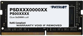 Фото 1/3 Оперативная память Patriot 8Gb DDR4 3200Mhz PC25600, SO-DIMM Signature (PSD48G320081S) (retail)