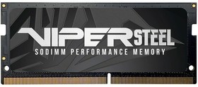 Фото 1/2 SO-DIMM DDR 4 DIMM 8Gb PC19200, 2400Mhz, PATRIOT Viper Steel (PVS48G240C5S) (retail)