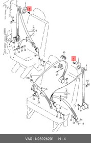 N98926201, Конусный болт с внутренним