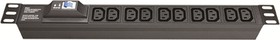 Фото 1/2 Блок розеток 8-м 10А IEC 60320 C13 для 19дюйм шкафов автомат защиты DKC R519IEC8CBC14