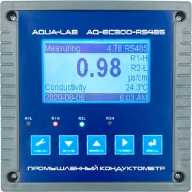 Фото 1/4 AQUA-LAB AQ-EC300-RS485 промышленный кондуктометр контроллер измеритель электропроводности