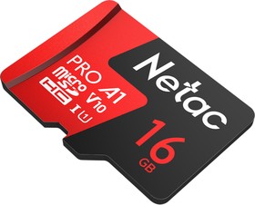 Фото 1/10 Карта памяти microSDHC UHS-I U1 NETAC P500 Extreme Pro 16 ГБ, 90 МБ/с, Class 10, NT02P500PRO-016G-R, 1 шт., переходник SD