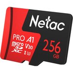 NT02P500PRO-256G-R, MicroSDXC 256GB V30/A1/C10 Netac P500 Extreme Pro с адаптером