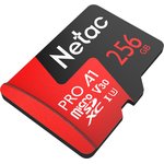 NT02P500PRO-256G-R, MicroSDXC 256GB V30/A1/C10 Netac P500 Extreme Pro с адаптером