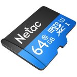 Карта памяти microSDXC UHS-I U1 NETAC P500 64 ГБ, 80 МБ/с, Class 10 ...
