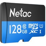 NT02P500STN-128G-R, MicroSDXC 128GB U1/C10 Netac P500 Standard с адаптером