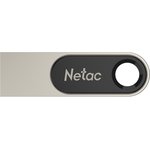 Флешка USB NETAC U278 128ГБ, USB3.0, серебристый и черный [nt03u278n-128g-30pn]