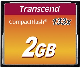 Фото 1/5 TS2GCF133, Memory Card, CompactFlash (CF), 2GB, 50MB/s, 20MB/s, Orange