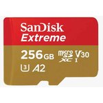 Флеш карта microSDXC 256GB SanDisk EXTREME Class 10, UHS-I, W130, R 190 МБ/с ...