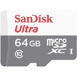 Флеш карта microSDXC 64GB SanDisk Ultra Class 10, UHS-I, R 140 МБ/с ...