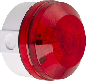 LED195-03WH-02, LED195 Series Red Flashing Beacon, 35 → 85 V ac/dc, Surface Mount, Wall Mount, LED Bulb, IP65