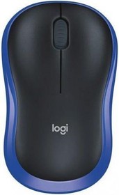 Фото 1/10 Мышь Logitech M185, оптическая, беспроводная, USB, черный и синий [910-002632]