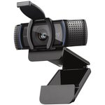 Веб-камера Logitech C920e черная, 3Mp, FHD 1080p@30fps, автофокус, угол обзора 78°, складная подставка, USB2.0, кабель 1.5м