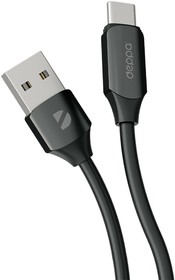 Фото 1/2 Кабель Deppa Silk 72535, USB Type-C (m) - USB (m), 1.2м, 6A, черный