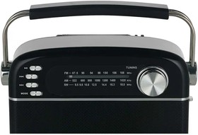 Фото 1/5 (OEM) SVEN SRP-500 чёрный Радиоприёмник (3 Вт, FM/AM/SW, USB, microSD, AUX, Bluetooth, 1200 мАч)