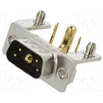 MHCDR5W1P4, D-Sub Connector, Angled, Plug, 5W1, Signal Contacts - 4 ...