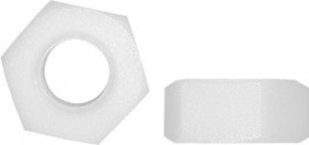 Шестигранная полиамидная (пластиковая) гайка DIN 555, М10, 50 шт. 00-00001754