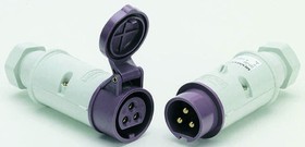 Фото 1/2 707A, IP44 Purple Cable Mount 2P Industrial Power Socket, Rated At 16A, 20 25 V