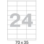Самоклеящиеся этикетки 70x35 мм, 24 шт. на листе, белые, 100 л. в уп. 73627