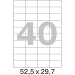 Самоклеящиеся этикетки 52,5x29,7 мм, 40 шт. на листе, белые, 100 л. в уп. 73643