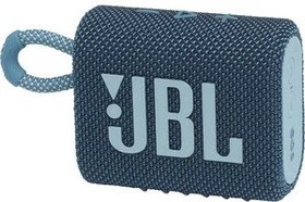 Фото 1/7 JBL GO 3 синяя Портативная акустика (1 x 4.2 Вт, Bluetooth, USB Type C, IP67, JBLGO3BLU)