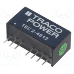 TEC 2-4812, Isolated DC/DC Converters - Through Hole 2W 36-75Vin 12V 167mA SIP8 ...