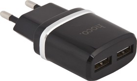 Фото 1/4 Блок питания (сетевой адаптер) HOCO C12 Smart Dual USB + Micro Cable Charger Set (EU) 2*USB 2,4A черный