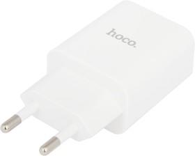Фото 1/4 Блок питания (сетевой адаптер) HOCO C62A с 2 USB портами 2,1 A белый