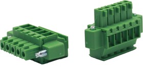 Разъём KLR15GKAM-3.5-05P 5P/7A/320V/1.5mm2/ RM3.5mm/Зелёный (НУ=50шт)