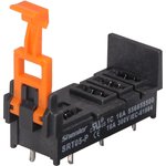 Base SRT05-P, 16A(300V), for printed circuit boards, black, for RFT1CO, 46.61, G2R-1, KRI1
