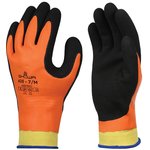 SHO4064, 406 Orange Nylon, Polyester Cut Resistant Work Gloves, Size 9, Large, Latex Coating