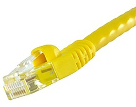 73-8895-14, Cat6 Male RJ45 to Male RJ45 Ethernet Cable, U/UTP, Yellow PVC Sheath, 4.27m