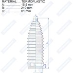 RDZ0022MG, Пыльник рулевой рейки