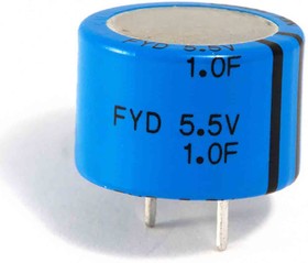 Фото 1/3 FYH0H473ZF, 47mF Supercapacitor -20 → +80% Tolerance, FYH 5.5V dc, Through Hole