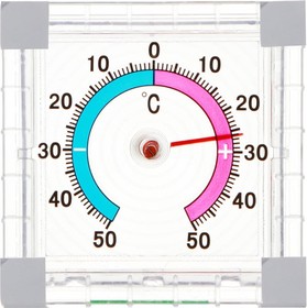 Фото 1/4 Термометр оконный Биметаллический (-50 +50), блистер 473-036