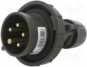 0152-6.U, Connector: AC supply 3-phase; plug; male; 16A; 400VAC; IEC 60309