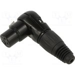 FC619313, XLR Connector, Socket, Right Angle, Cable Mount, Poles - 3