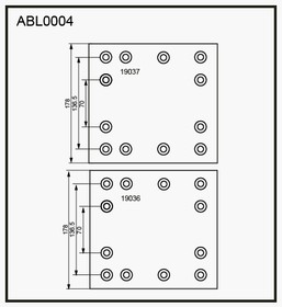 ABL0004HD, Накладки тормозные,комплект STD / WVA (19036/19037) HCV