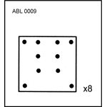 ABL0009, Накладка тормозной колодки MAN MERCEDES (410x223) стандарт 64 отв ...
