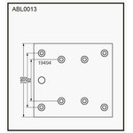ABL0013, Накладка тормозной колодки MERCEDES (410x163) стандарт 64 отв ...