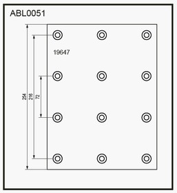 ABL0051, Снят с производства Накладки тормозные,комплект STD / WVA (19647) HCV