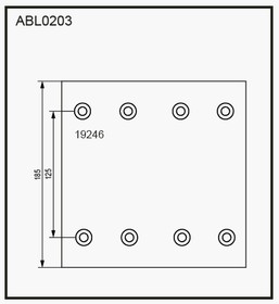 ABL0203, Накладки тормозные,комплект STD / WVA (19246) HCV
