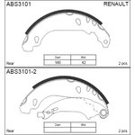 ABS3101, Колодки тормозные Renault Logan 04-15, Sandero 09- (-ABS) задние ...