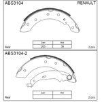 Колодки барабанные RENAULT Logan/LADA Largus /D=203x38mm ALLIED NIPPON ABS 3104