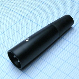 Фото 1/2 CANNON 56 3M, Аудио разъём XLR - вилка кабельная, 3 контакта, цвет - чёрный