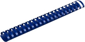Фото 1/3 Пружины для переплета пластик 38 мм синие 50 шт в упаковке для сшивания 340 листов 255113
