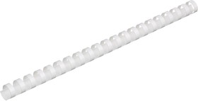 Фото 1/3 Пружины для переплета пластик 19 мм белые 100 шт в упаковке для сшивания 150 листов 255101
