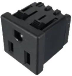 739W-X2/32, AC Power Plugs & Receptacles 15A 125VAC BLACK PCB TERMINALS