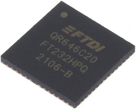 Фото 1/2 FT232HPQ-TRAY, IC: interface; I2C,MPSSE,SPI,UART,USB C; Hi-Speed; 3?3.6VDC